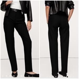 Banana Republic High-Rise Modern Slim Refined Ankle Pant Black 12